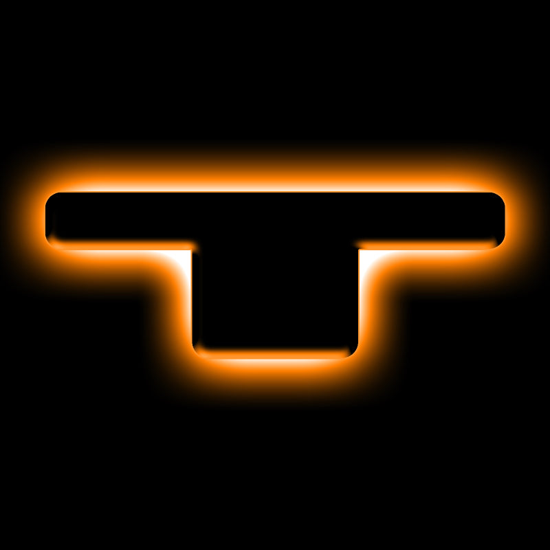 ORACLE Lighting Universal Illuminated LED Letter Badges - Matte Blk Surface Finish - T SEE WARRANTY - 3141-T-005