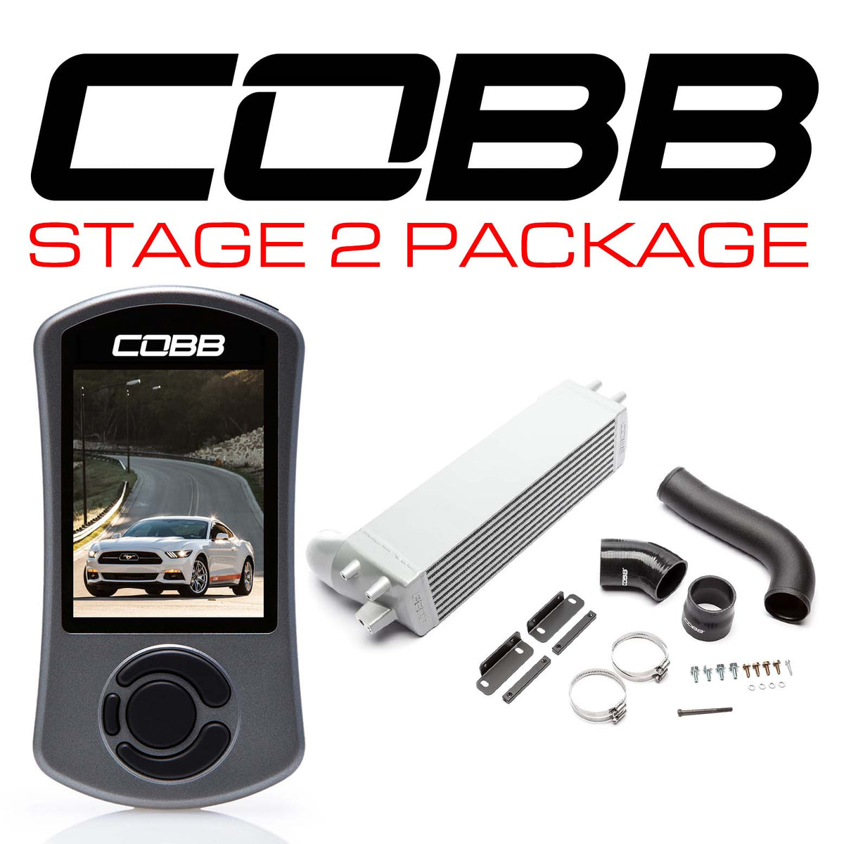 Cobb 18-22 Ford Mustang Ecoboost Stage 2 Power Package (No Intake) - 6M1X02-NI