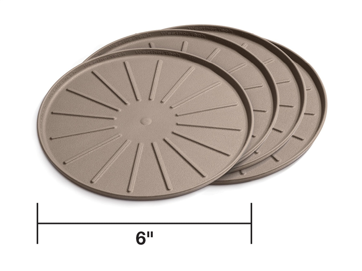 Weathertech - Round Coaster Set - Tan 6 in. Dia. - 8A6CSTTN