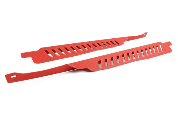 Perrin 08-14 Subaru WRX/STI Fender Shroud Set - Red - PSP-ENG-549RD for 2008-2021 Subaru WRX STI - front view