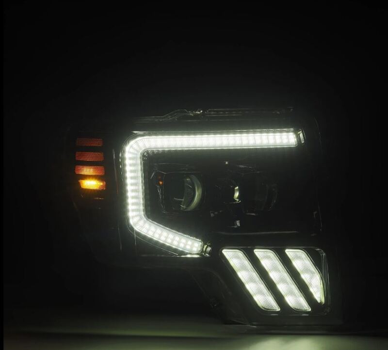 AlphaRex 09-14 Ford F-150 PRO-Series Projector Headlights Black w/Activation Light Seq Signal SB DRL - 880483