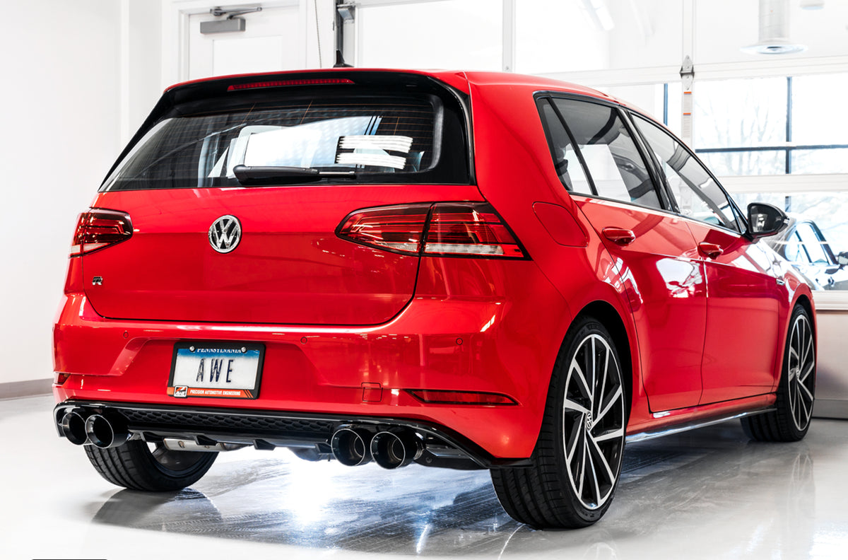 AWE Tuning MK7.5 Golf R SwitchPath Exhaust w/Diamond Black Tips 102mm - 3025-43070