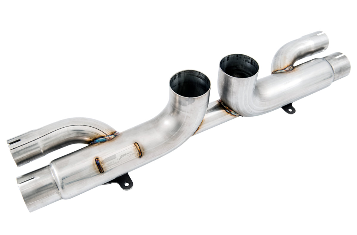 AWE Tuning Porsche 991 GT3 / RS Center Muffler Delete - Diamond Black Tips - 3010-33044
