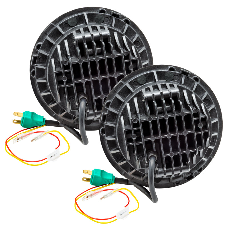 Oracle 7in High Powered LED Headlights - NO HALO - Black Bezel SEE WARRANTY - 5769-504