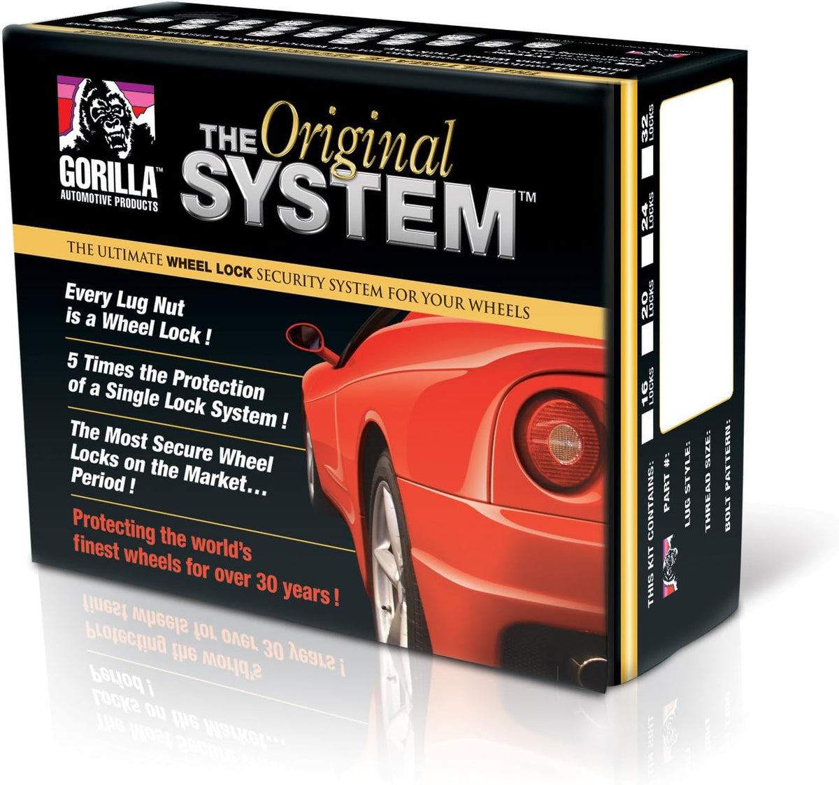 Gorilla Automotive - System Lock 6lug 14-1.50 Dup Acorn CHR - 76644N