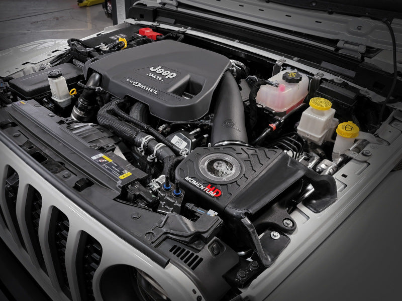 aFe 20-21 Jeep Wrangler (JL) V6-3.0L (td) Momentum HD Cold Air Intake System w/ Pro Dry S Media - 50-70062D