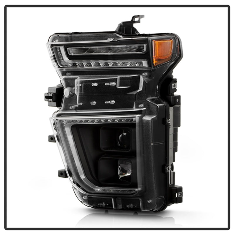 Spyder 20-23 Chevy Silverado 2500/3500 Proj Headlights - LED DRL - Black PRO-YD-CSHD20SI-SEQ-BK - 5088796