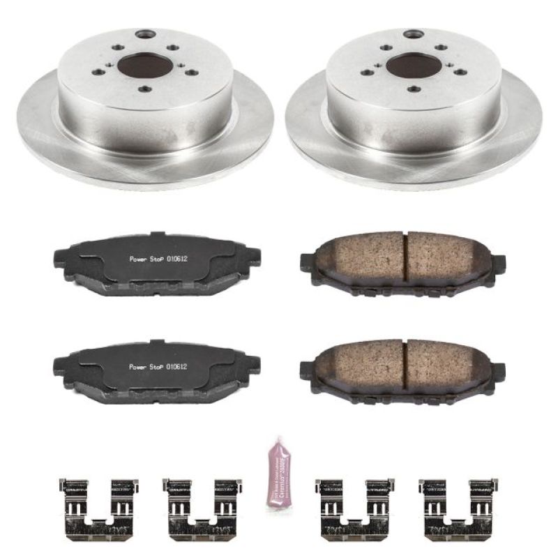 Power Stop 16-18 Subaru Crosstrek Rear Autospecialty Brake Kit - KOE6107 for 2012-2023 Subaru Impreza - front view