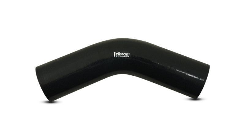 Vibrant 45 Degree Silicone Elbow 3.125in ID x 4.50in Leg Length - Black - 27912