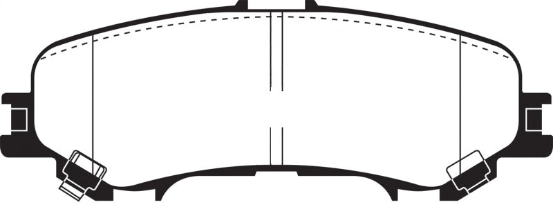 EBC 06-07 Infiniti QX56 5.6 (Akebono) Ultimax2 Front Brake Pads - UD1286 for 2006-2023 Nissan Armada - front view