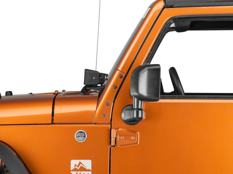 Raxiom 07-18 Jeep Wrangler JK Windshield Mounted Light Brackets - J106736
