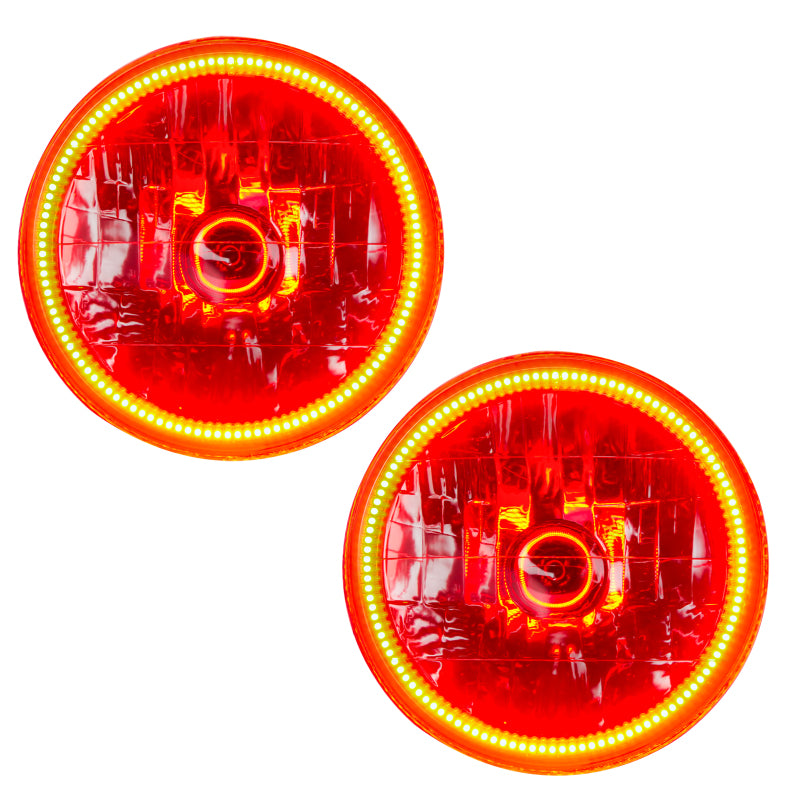 Oracle Lighting 97-06 Jeep Wrangler TJ Pre-Assembled LED Halo Headlights -Amber SEE WARRANTY - 7081-005