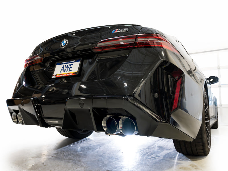 AWE BMW G90/G99 M5 Track Edition Catback Exhaust - Chrome Silver Tips - 3020-42790