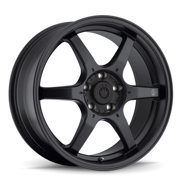 Konig Backbone 15x6.5 4x100 ET38 Matte Black Milling Logo on Spoke - BC56100385 by Konig