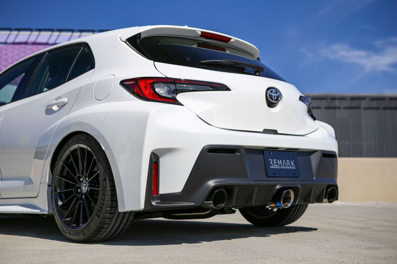 Remark 2023+ Toyota GR Corolla Elite Spec Cat-Back Exhaust w/ Outer Polished &amp; Center Burned TI Tips - RK-C3076T-05