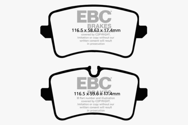 EBC 11 Audi A6 2.0 Turbo Greenstuff Rear Brake Pads - DP22082