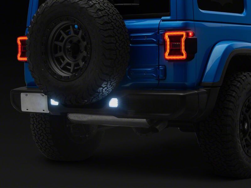 Raxiom 18-26 Jeep Wrangler JL Clear LED Rear Bumper Reflector Lights- White LED - J238247 - close-up view 4