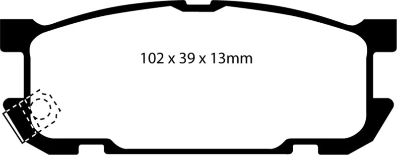 EBC 01-03 Mazda Miata MX5 1.8 (Sports Suspension) Yellowstuff Rear Brake Pads - DP41453R