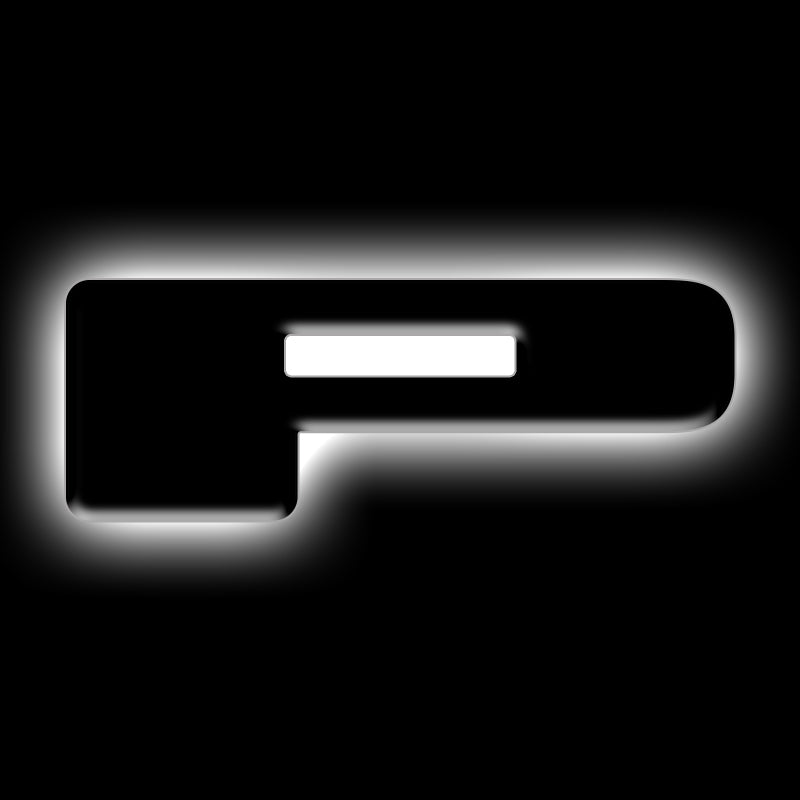 ORACLE Lighting Universal Illuminated LED Letter Badges - Matte Blk Surface Finish - P SEE WARRANTY - 3141-P-001