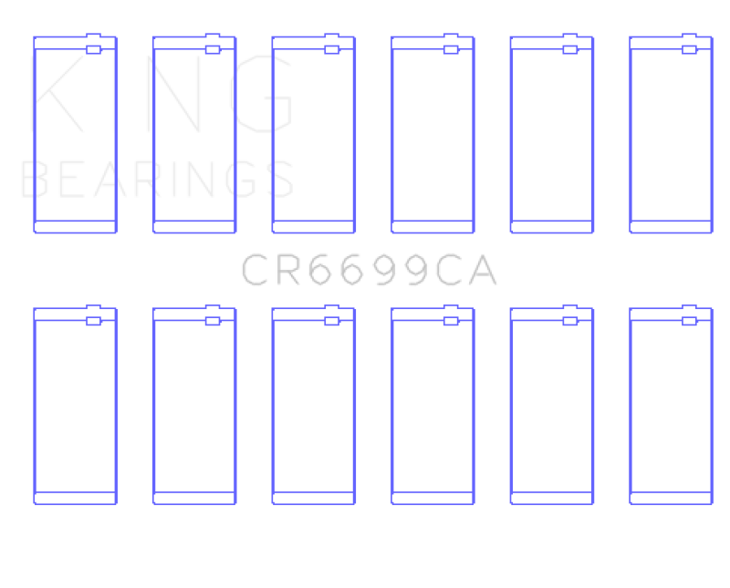 King Dodge Cummins B-Series L6 (Size Standard) Connecting Rod Bearing Set - CR6699CA