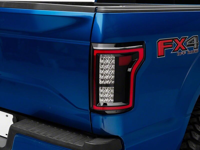Raxiom 15-17 Ford F-150 LED Tail Lights- Black Housing- Clear Lens - T542843 - front view