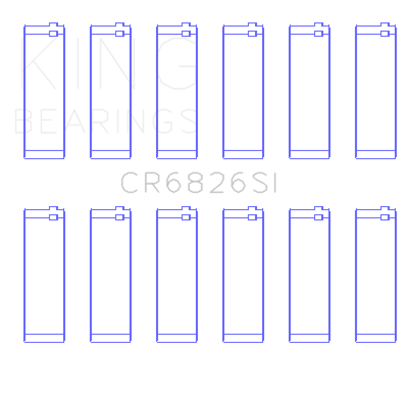 King Holden 175/190 3.6L Connecting Rod Bearing Set - CR6826SI
