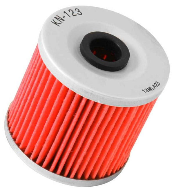 K&N Kawasaki 2.156in OD x 2.219in H Oil Filter - KN-123 for 1987-2023 Kawasaki KLR650 - front view