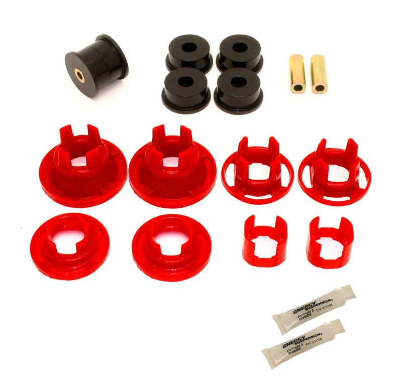 BMR 10-11 5th Gen Camaro Street Version Rear Cradle Bushing Kit (BK001 BK016) - Black/Red - BK020 for 2010-2011 Chevrolet Cam