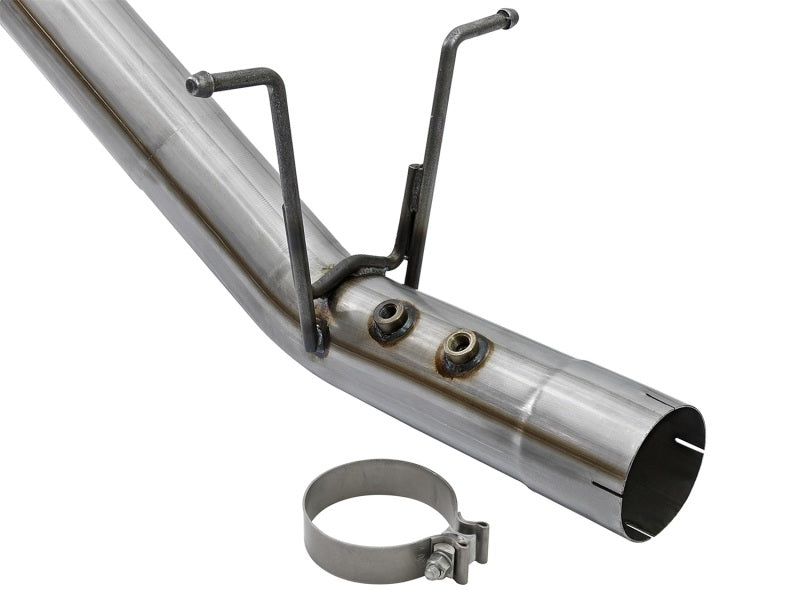 aFe Victory Series 4in 409-SS DPF-Back Exhaust w/ Dual Black Tips 2017 GM Duramax V8-6.6L(td) L5P - 49-44089-B
