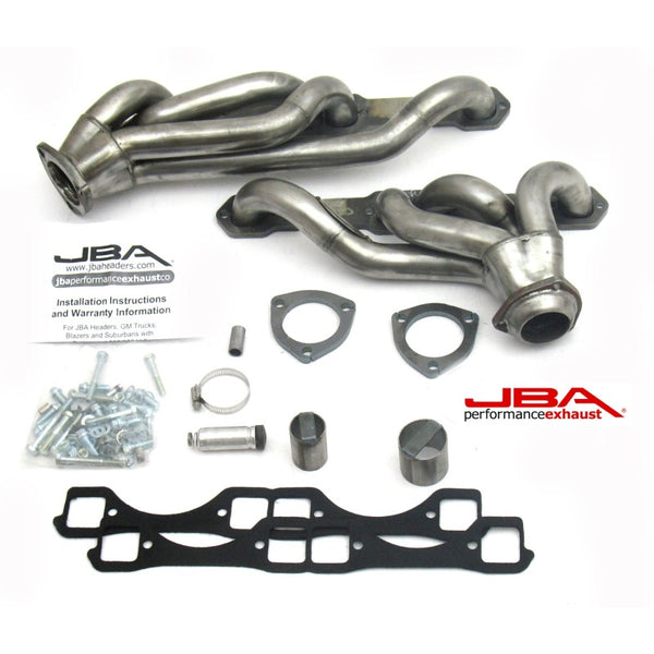 JBA 65-86 GM Truck 265-400 Carbureted w/A.I.R. 1-5/8in Primary Raw 409SS Cat4Ward Header - 1830S-6 for 1975-1986 GMC K1500 - 