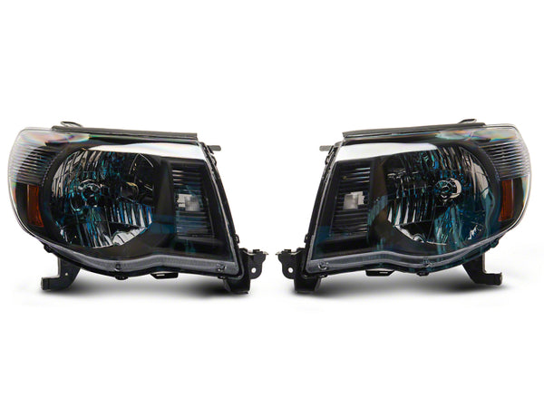 Raxiom 05-11 Toyota Tacoma Axial Series OE Replacement Headlights- Blk Housing (Clear Lens) - TT26260 for 2005-2011 Toyota Ta