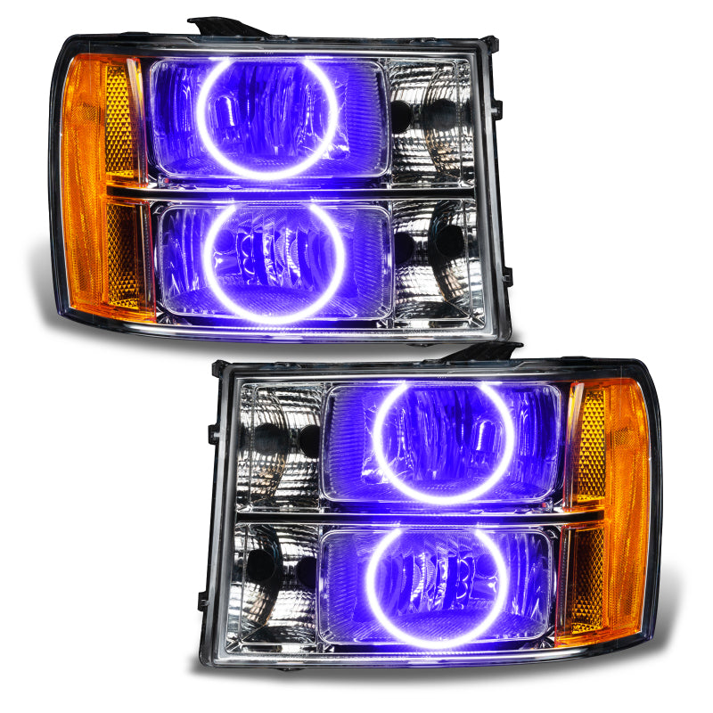 Oracle Lighting 07-13 GMC Sierra Pre-Assembled LED Halo Headlights -UV/Purple SEE WARRANTY - 8165-007