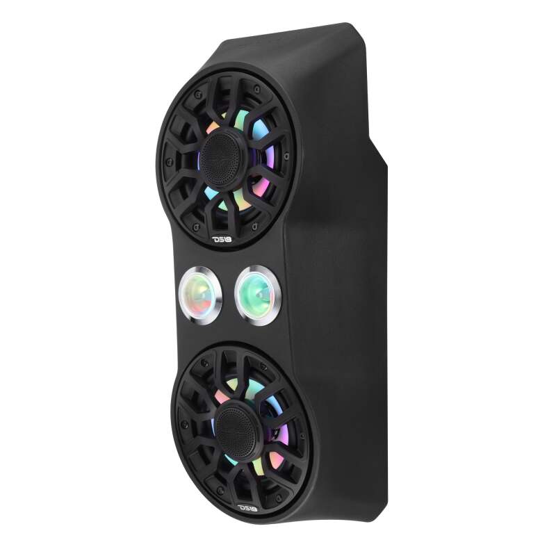 DS18 RZR Pro 20-24 Waterfall Center Console Enclosure IP65 2 x NXL-IQ6BK & PRO-TW7LD Included - RZR-PROWFCC62LD - side view