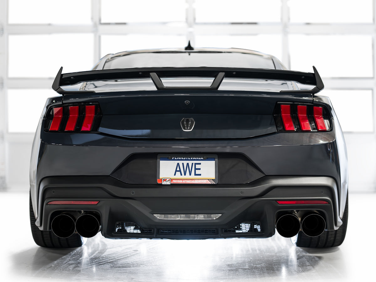 AWE 2024 Ford Mustang Dark Horse S650 RWD SwitchPath Catback Exhaust w/ Quad Diamond Black Tips - 3025-43375
