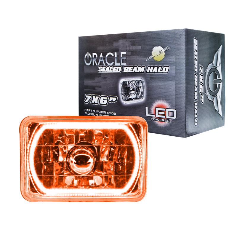 Oracle Pre-Installed Lights 7x6 IN. Sealed Beam - Amber Halo SEE WARRANTY - 6908-005
