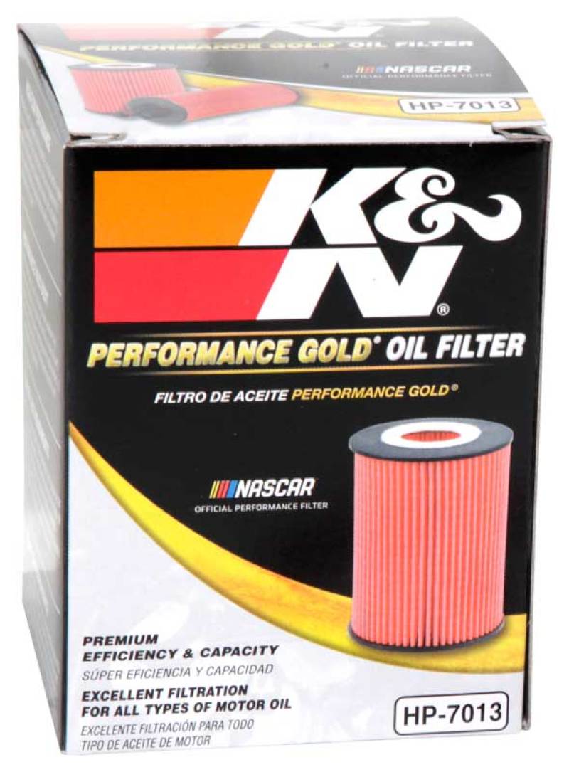 K&N 07-09 Mazdaspeed3 Performance Gold Oil Filter (OEM style cartridge filter) - HP-7013