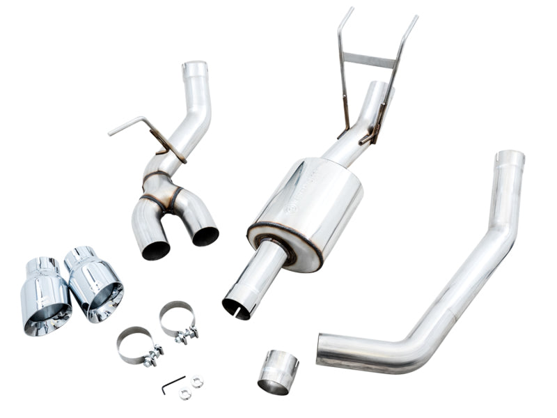 AWE Tuning 09-18 RAM 1500 5.7L (w/o Cutouts) 0FG Single Side Exit Cat-Back Exhaust - Chrome Tips - 3015-32304