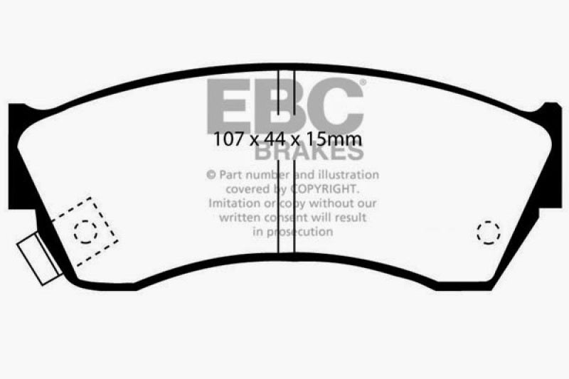 EBC 97-01 Chevrolet Metro 1.3 Greenstuff Front Brake Pads - DP2762