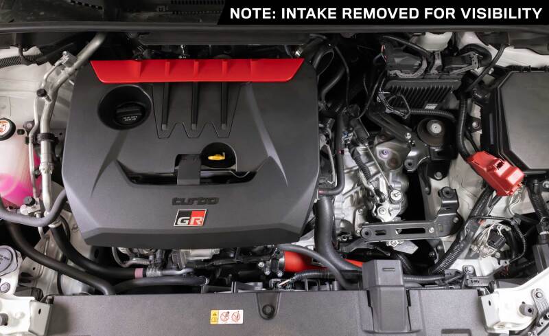K&amp;N 23-24 Toyota GR Corolla L3 1.6L Charge Pipe Kit - Wrinkle Red - 77-1018TWR