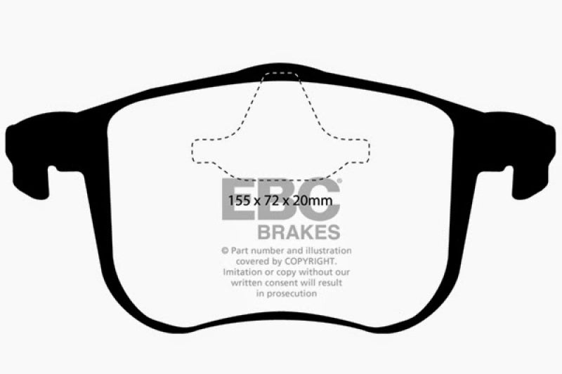 EBC 06-11 Saab 9-3 2.0 Turbo (Aero) Redstuff Front Brake Pads - DP31416C