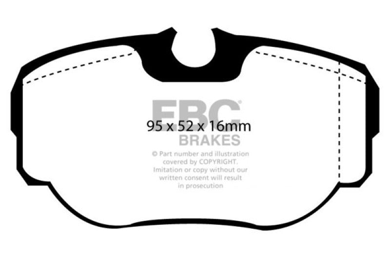 EBC 99-03 Land Rover Discovery (Series 2) 4.0 Yellowstuff Rear Brake Pads - DP41038R