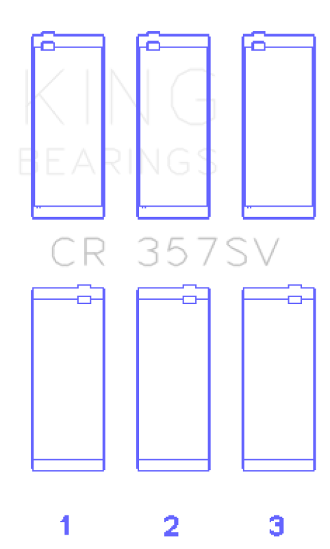 King Engine Bearings Mini Cooper B38A15M0 (Size +0.25mm) Connecting Rod Bearing Set - CR357SV0.25