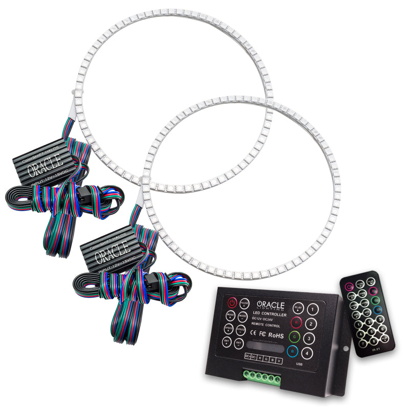 Oracle Jeep Wrangler 07-17 Halo Kit - ColorSHIFT w/ 2.0 Controller SEE WARRANTY - 2665-333