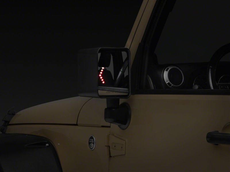 Raxiom 07-18 Jeep Wrangler JK Off-Road LED Manual Mirrors w/ Turn Signals - J116869