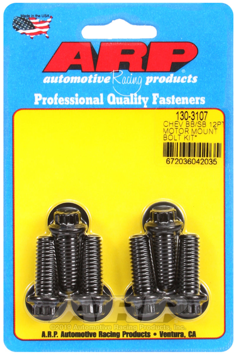 ARP Chevy 12pt Motor Mount Bolt Kit w/ energy suspension Mounts - 130-3107
