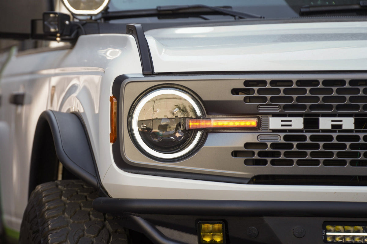 DV8 Offroad - 2021-2026 Ford Bronco Black Headlights - HLCBR-01
