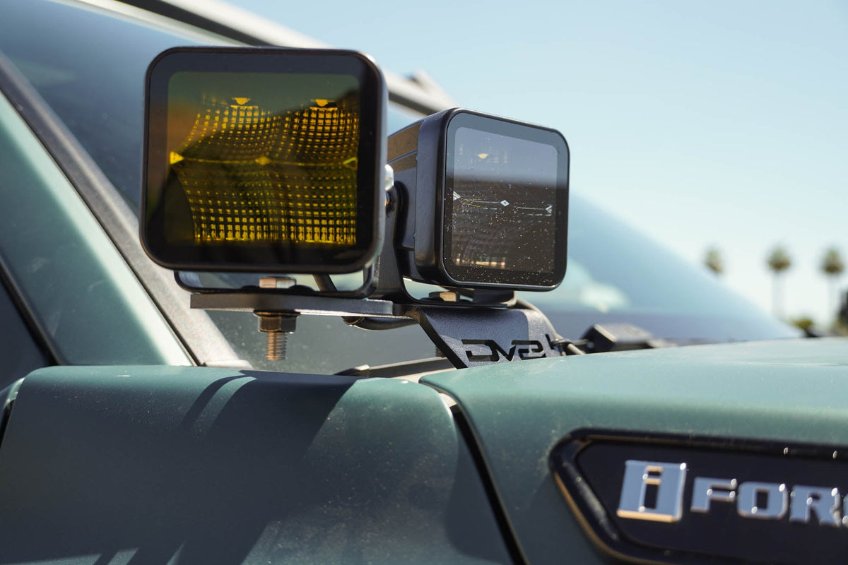 DV8 Offroad - 2025+ Toyota 4Runner Ditch Light Brackets - LBTF3-01
