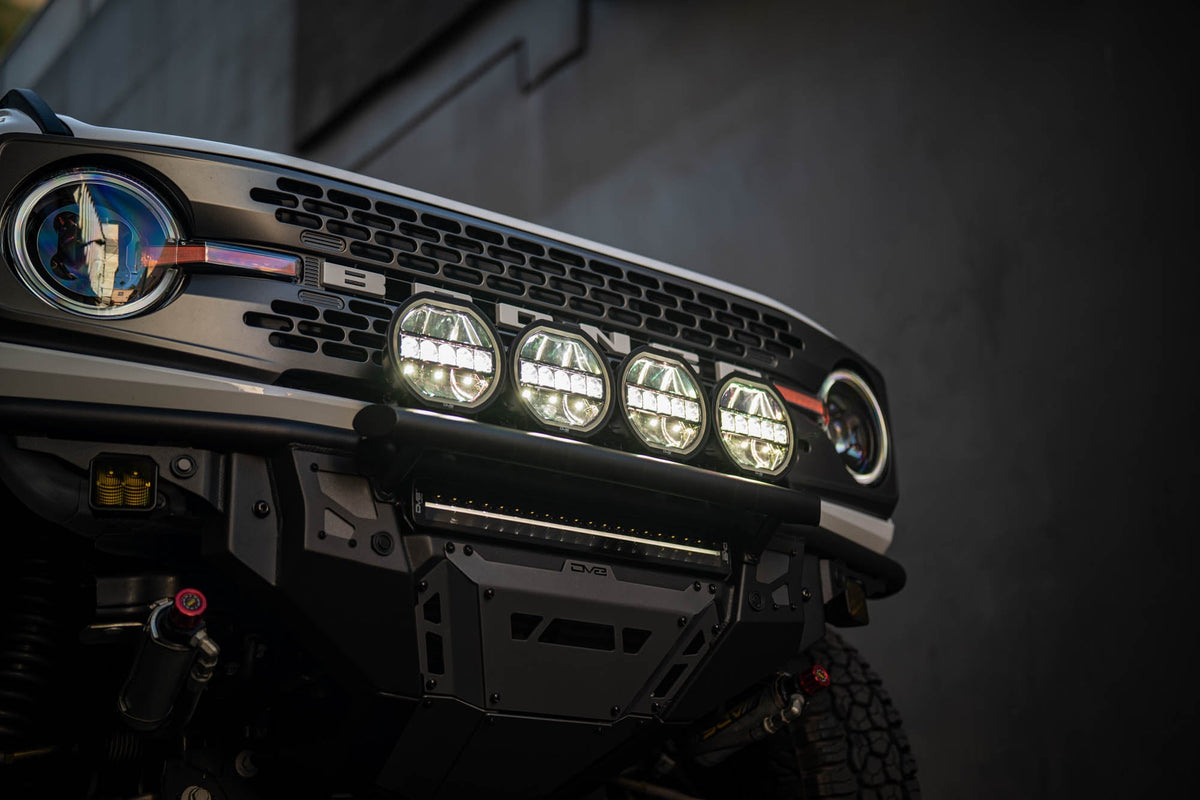 DV8 Offroad - 7-Inch Halo Elite Round Light w/ Accent Halo - BE7RW108W-H