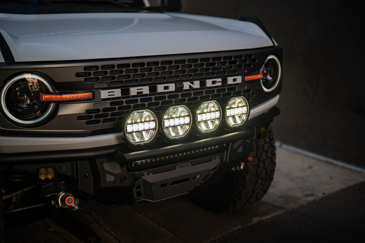 DV8 Offroad - 7-Inch Halo Elite Round Light w/ Accent Halo - BE7RW108W-H