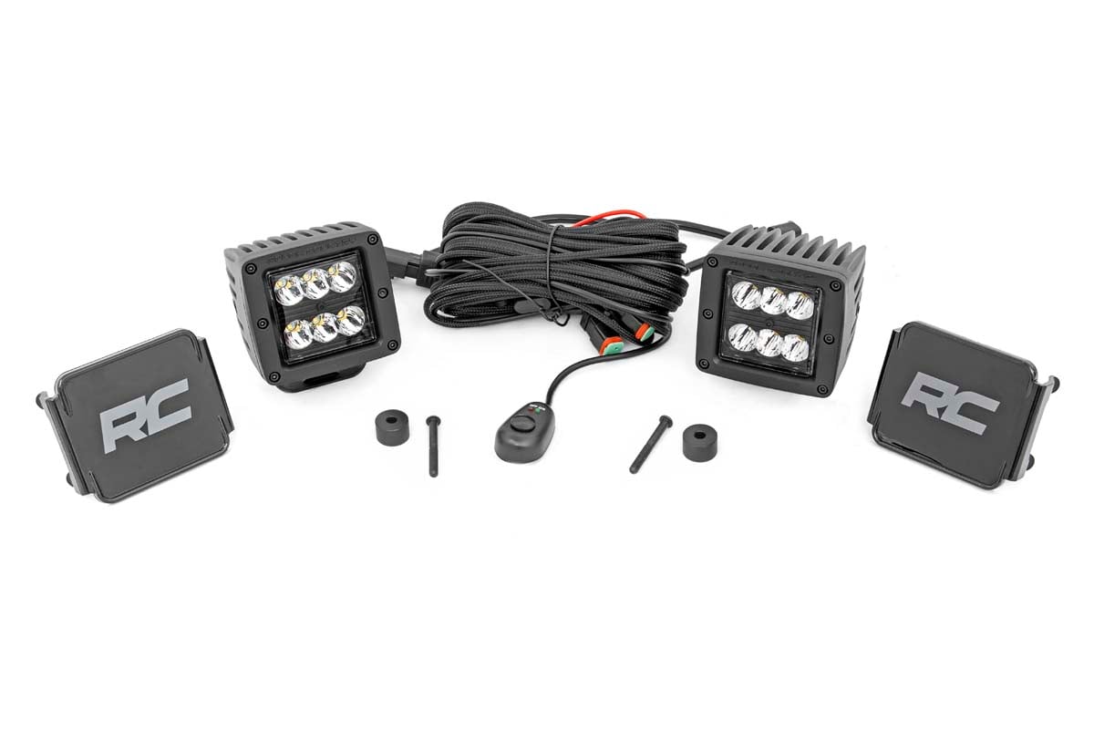 LED Light Kit | Cowl Mount | 2&quot; Black Pair | Jeep Gladiator JT/Wrangler JL (18-24)